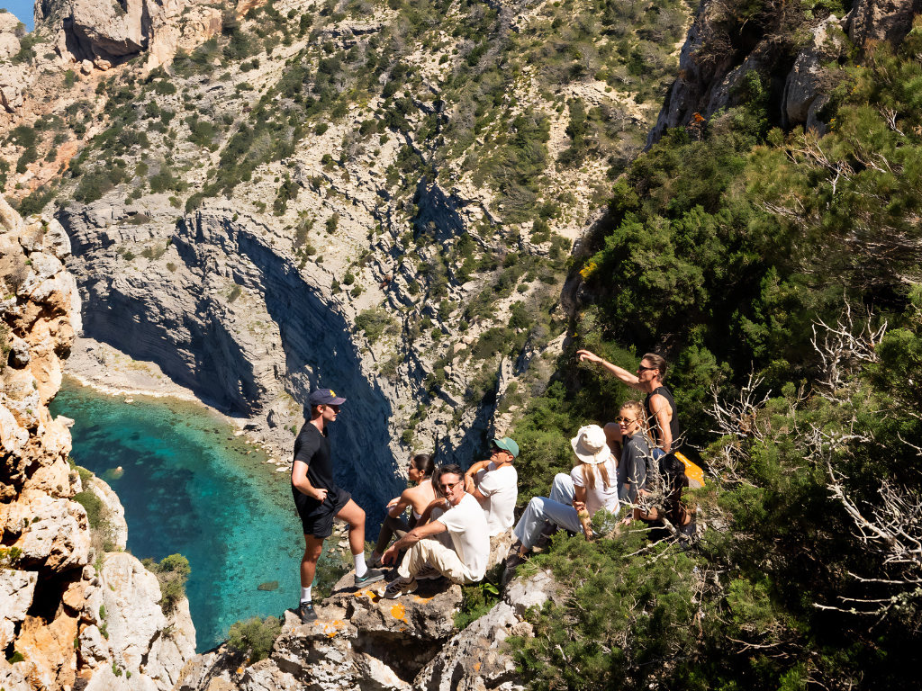 2. BARRANCO, for photographers hike on Ibiza (Hard, 6.5 km). A dramatic ravine of arches and stone windows above the sea.