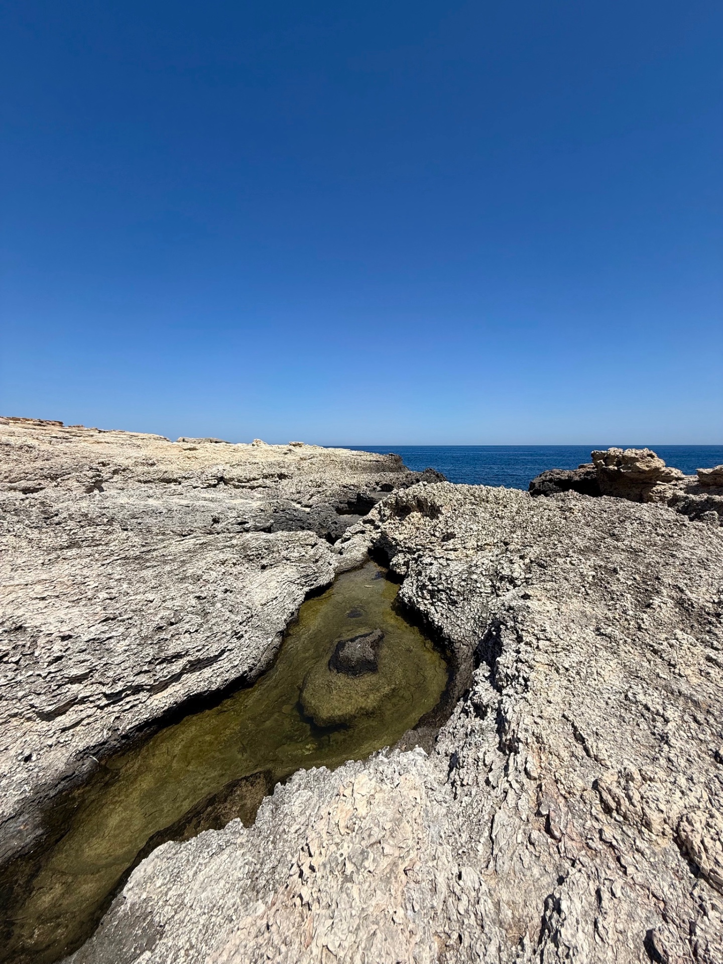 Tower of Light, tide pool carved into limestone overlooking the sea