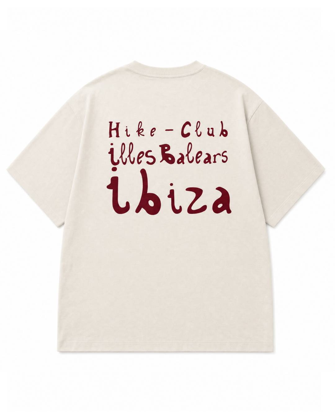 Off-white Hike Club Ibiza women's T-shirt with red back print