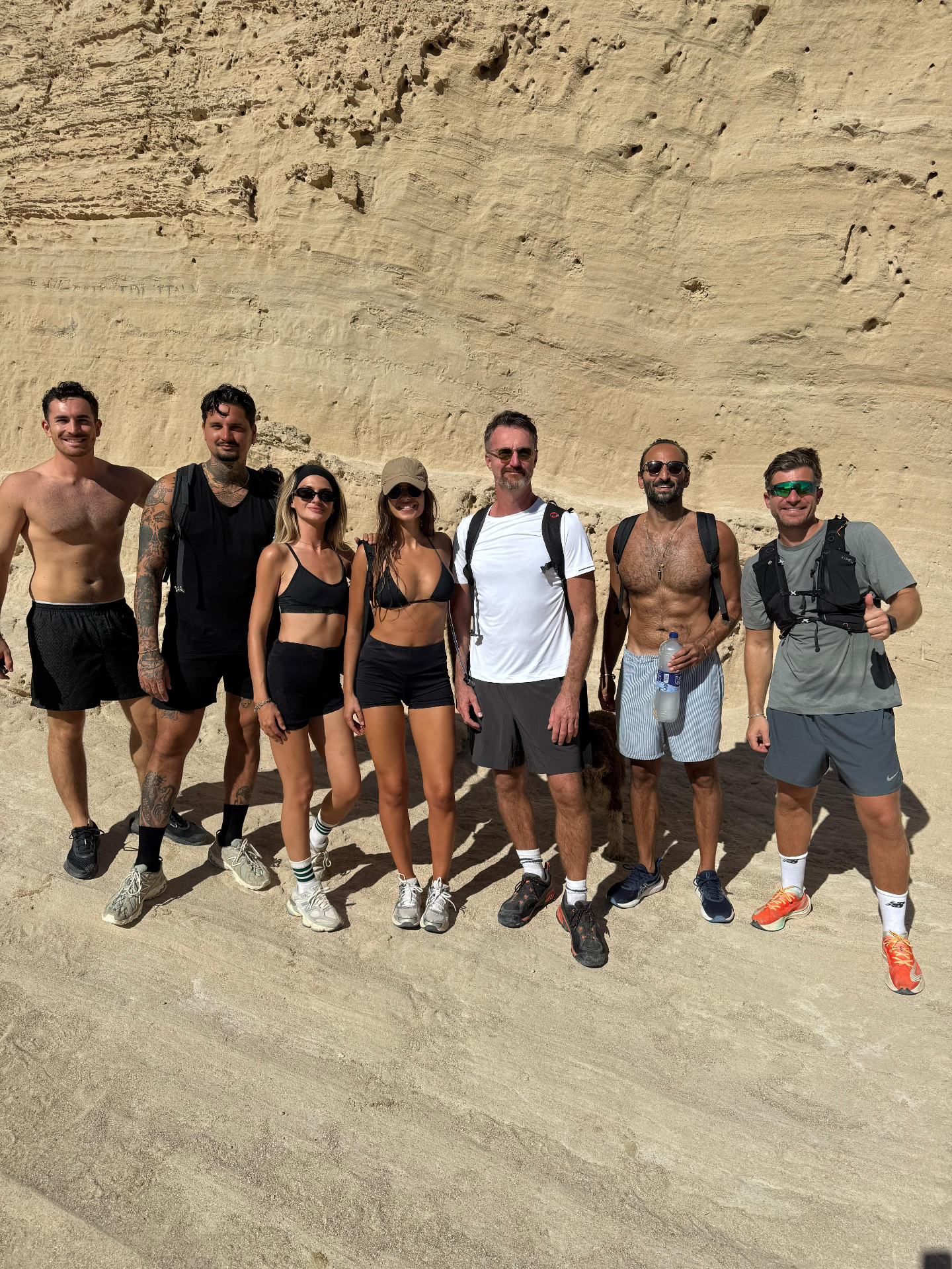 Group at the cliff